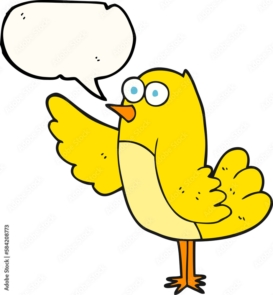 speech bubble cartoon bird speech bubble cartoon bird