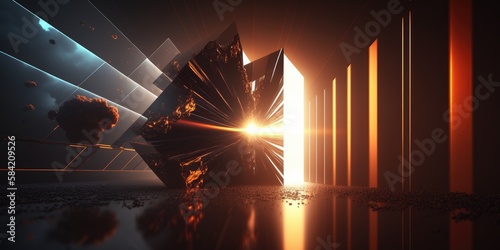 abstract gold epic space background