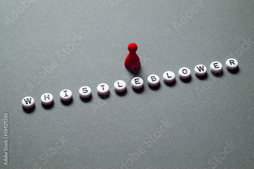 Whistleblower - word concept on paper, text
