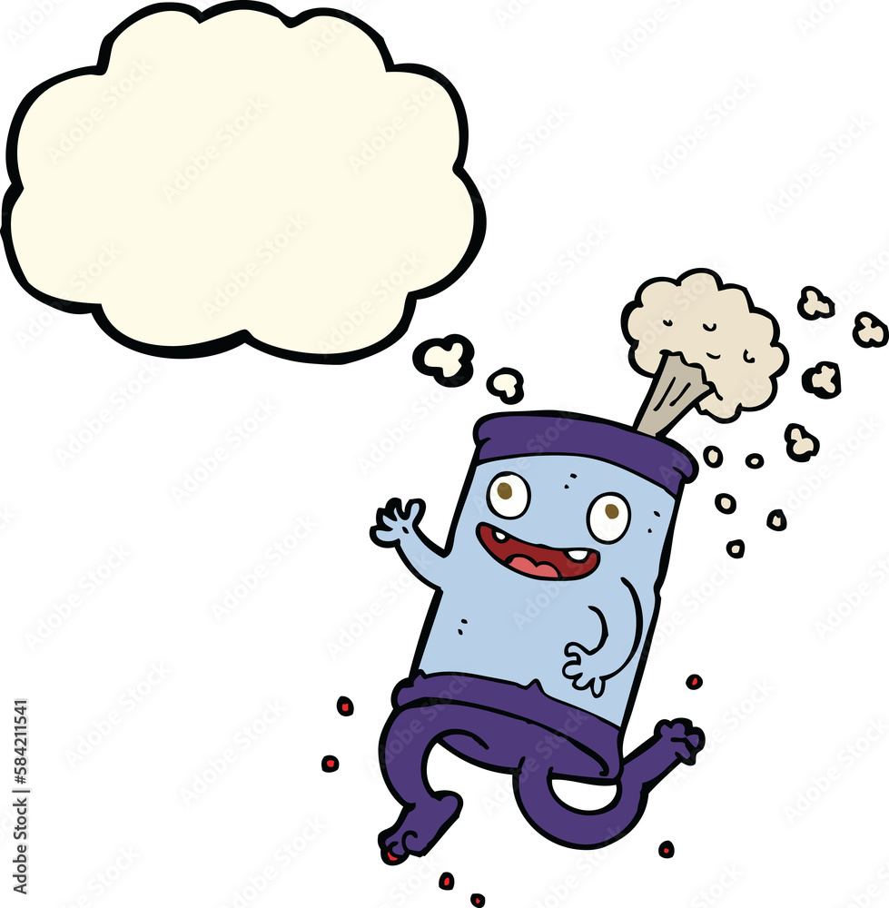 cartoon crazy soda can with thought bubble cartoon crazy soda can with thought bubble