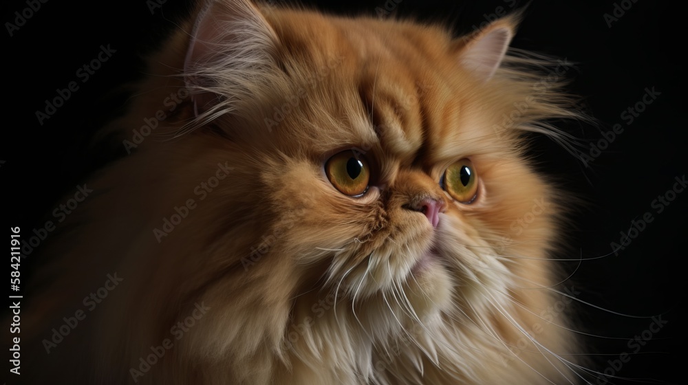 Beautiful Persian Cat. A Portrait of Grace and Adventure.