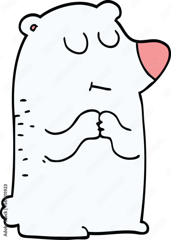 cartoon doodle polar bear cartoon doodle polar bear