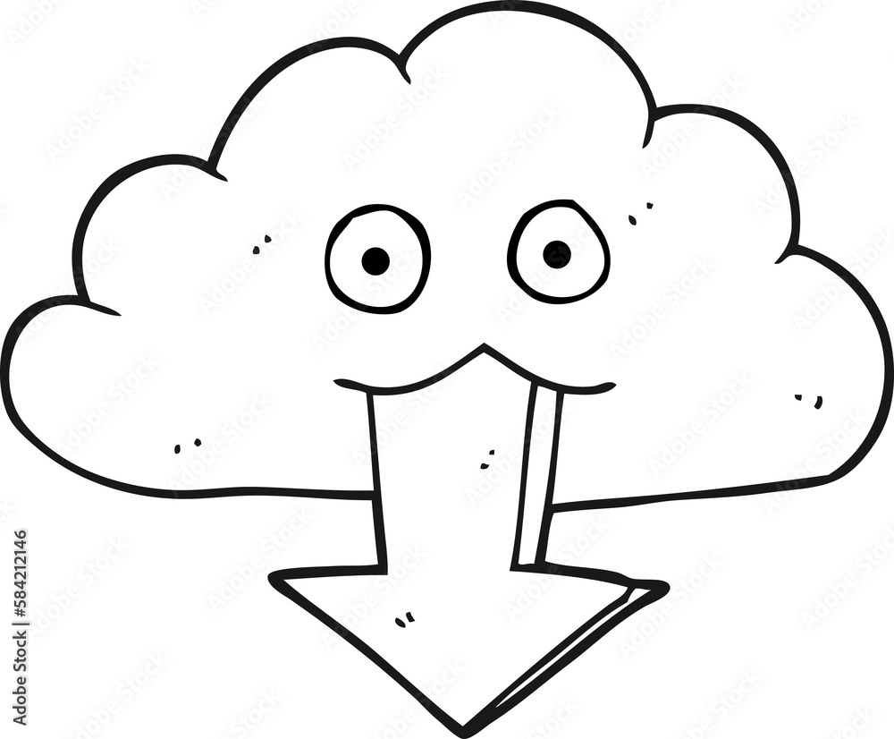 black and white cartoon download from the cloud black and white cartoon download from the cloud