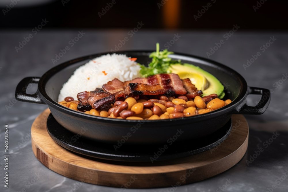 Traditional Generative AI Colombian Food Bandeja Paisa in a Restaurant
Traditional Generative AI Colombian Food Bandeja Paisa in a Restaurant