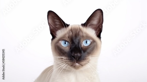 Beautiful Siamese Cat. A Portrait of Grace and Adventure.