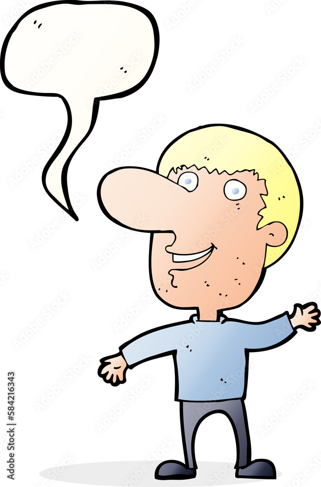 cartoon waving man with speech bubble cartoon waving man with speech bubble