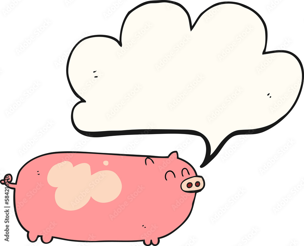 speech bubble cartoon pig speech bubble cartoon pig