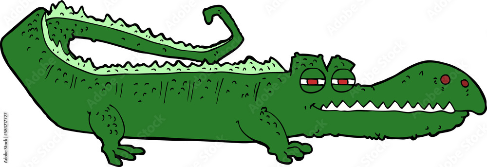 Fototapeta premium cartoon crocodile