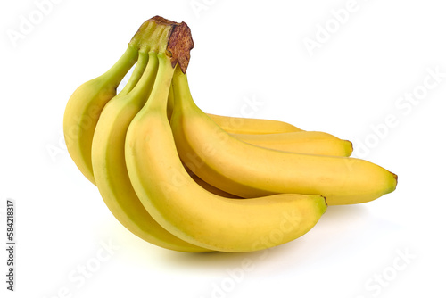 Banana bunch isolated on white background.