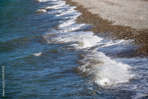 Fototapeta Naklejka Na Ścianę i Meble -  Waves on the seashore, nature.