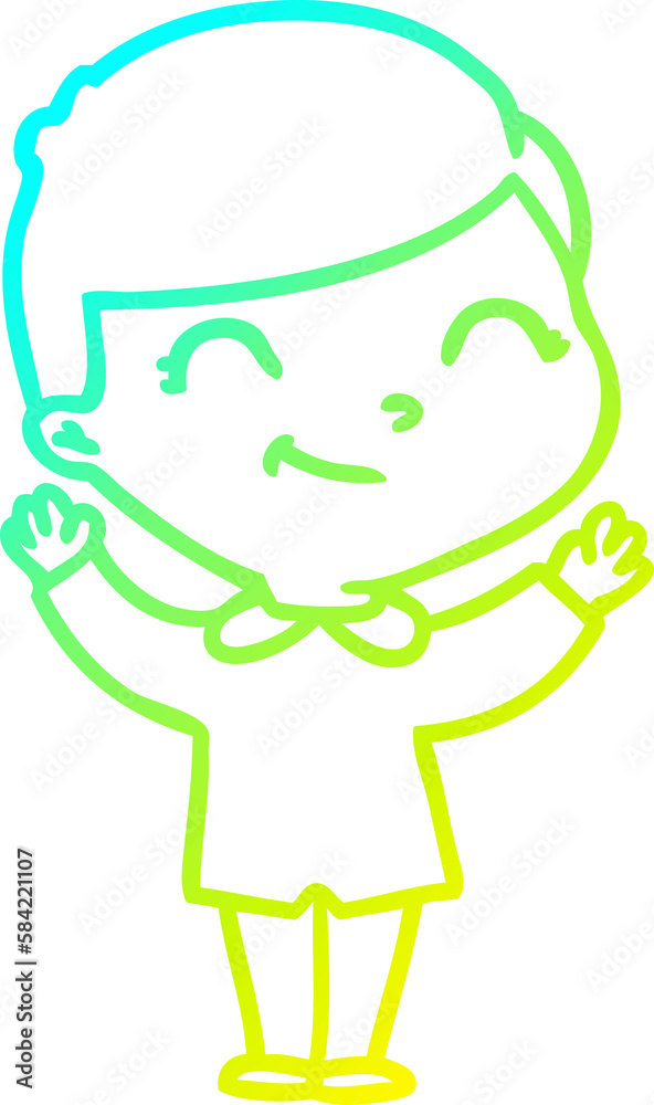 cold gradient line drawing cartoon boy smiling cold gradient line drawing cartoon boy smiling
