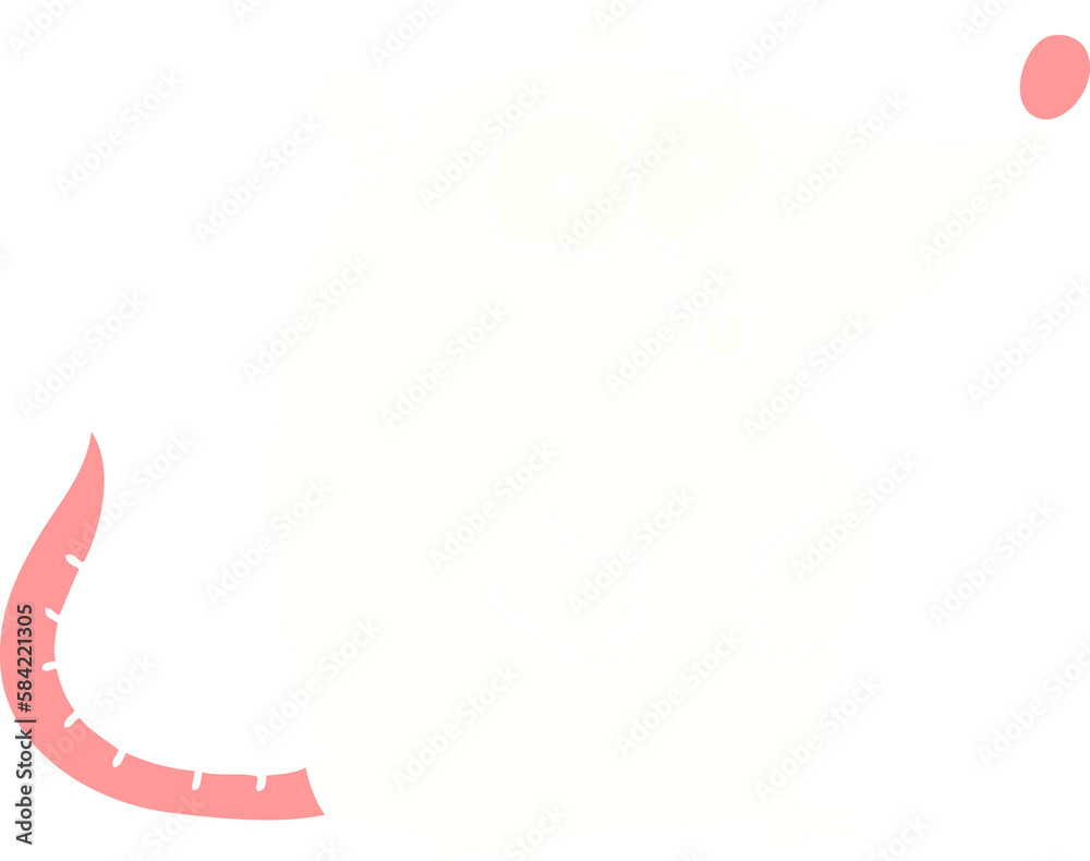 flat color style cartoon happy white lab mouse flat color style cartoon happy white lab mouse