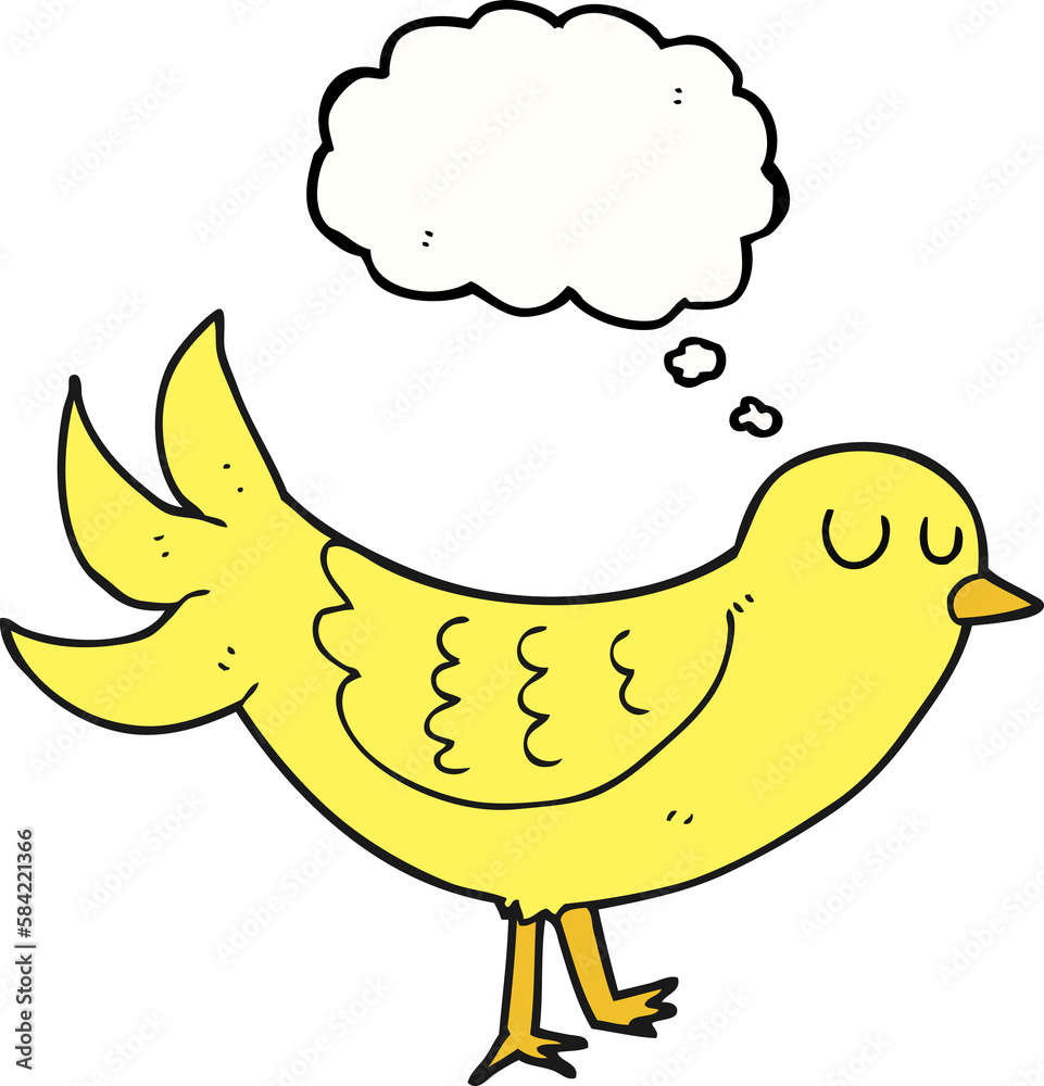 thought bubble cartoon bird thought bubble cartoon bird