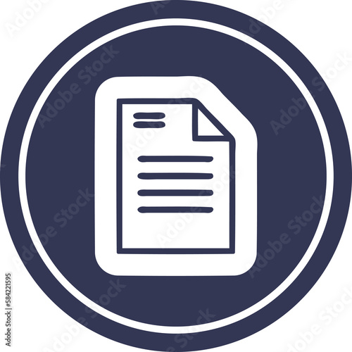 official document circular icon