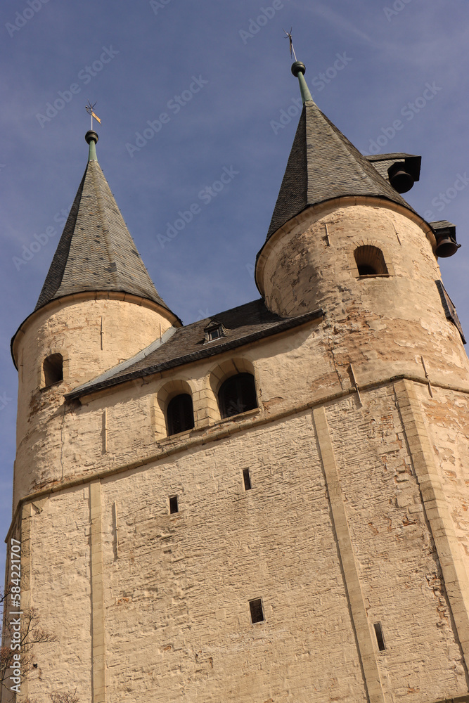 Westbau der romanischen Jakobikirche in Goslar