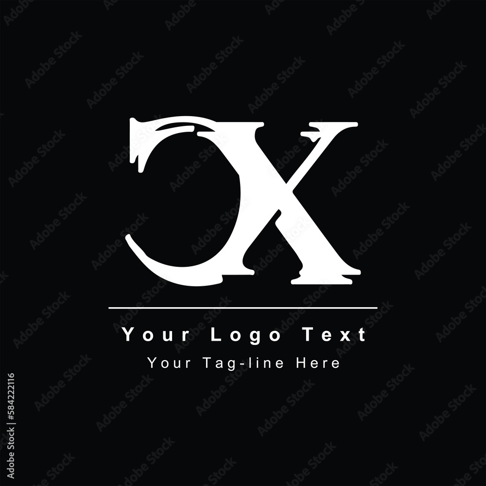 abstract design CX or XC logo design icon abstract design CX or XC logo design icon