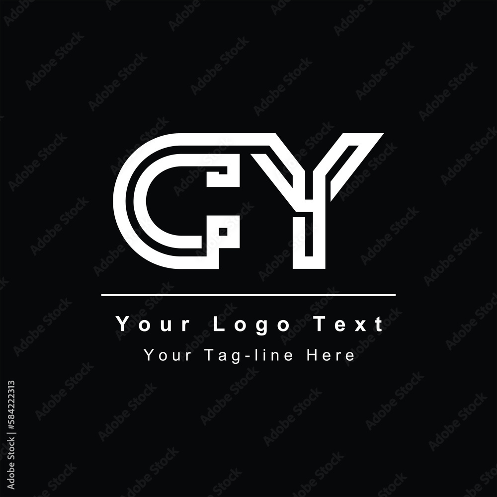 CY or YC design initial logo icon symbol CY or YC design initial logo icon symbol