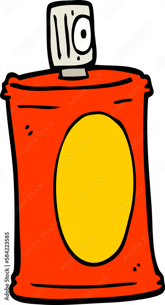 hand drawn doodle style cartoon spray can hand drawn doodle style cartoon spray can