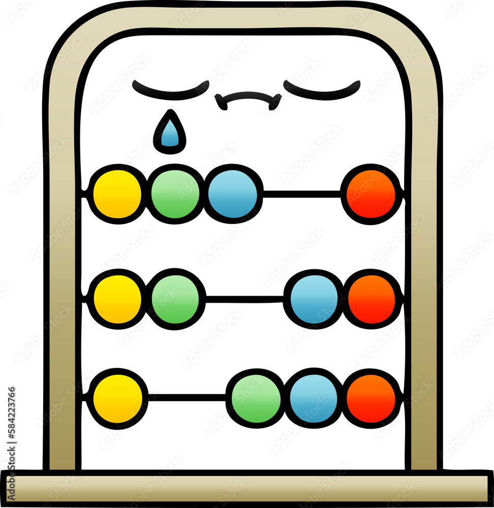 gradient shaded cartoon abacus gradient shaded cartoon abacus