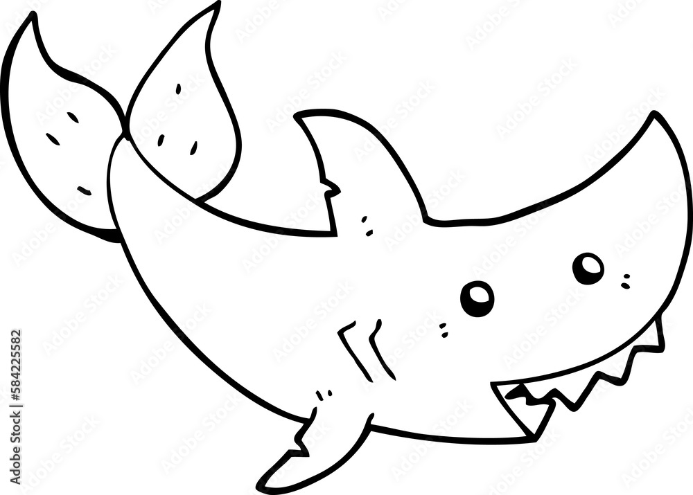 Obraz premium cartoon shark