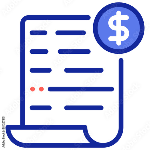 Payment, invoice, and financial record keeping icon