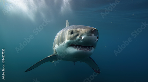 Great White Shark  Generative AI  Illustration