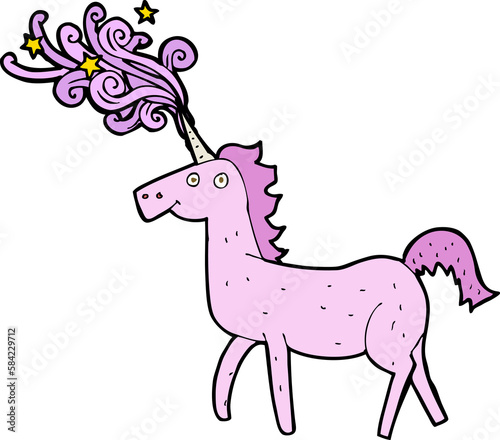 cartoon magical unicorn