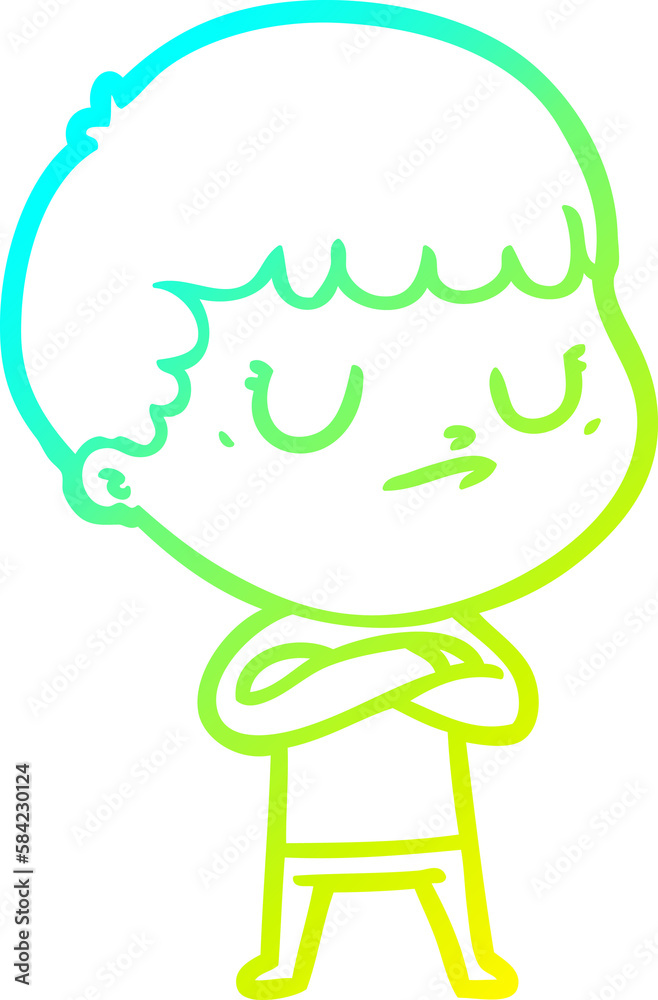 cold gradient line drawing cartoon grumpy boy cold gradient line drawing cartoon grumpy boy