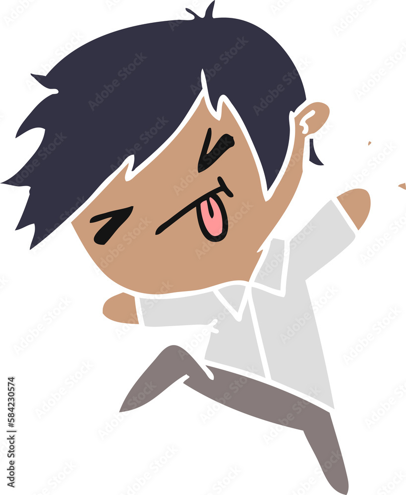 cartoon of a kawaii cute boy cartoon of a kawaii cute boy