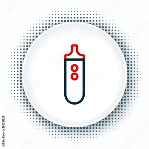 Line Electronic cigarette icon isolated on white background. Vape smoking tool. Vaporizer Device. Colorful outline concept. Vector