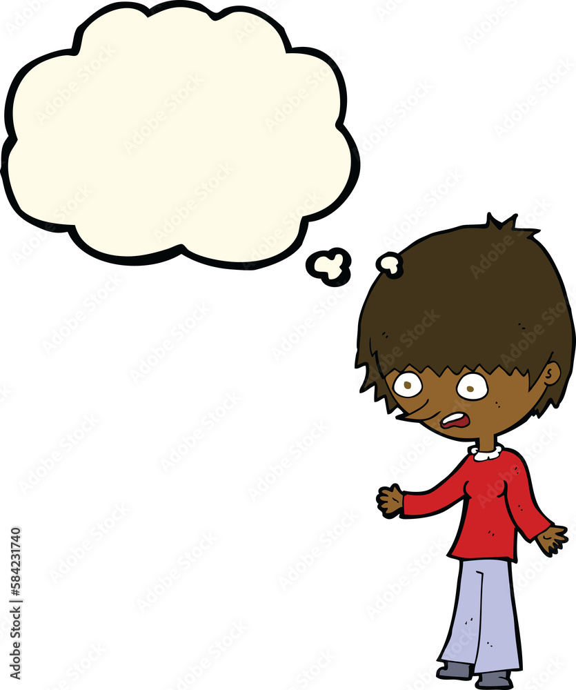 cartoon stressed out woman with thought bubble cartoon stressed out woman with thought bubble