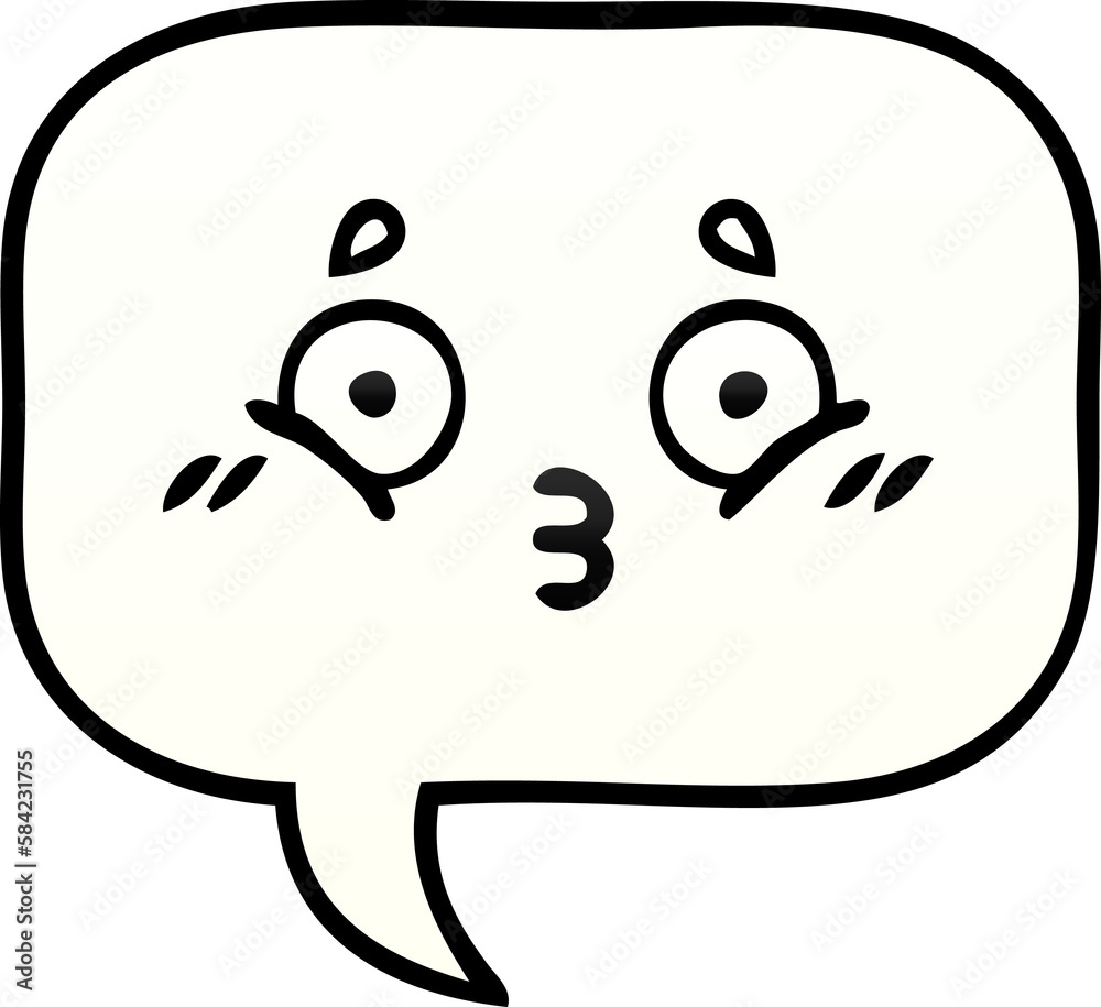 gradient shaded cartoon speech bubble gradient shaded cartoon speech bubble