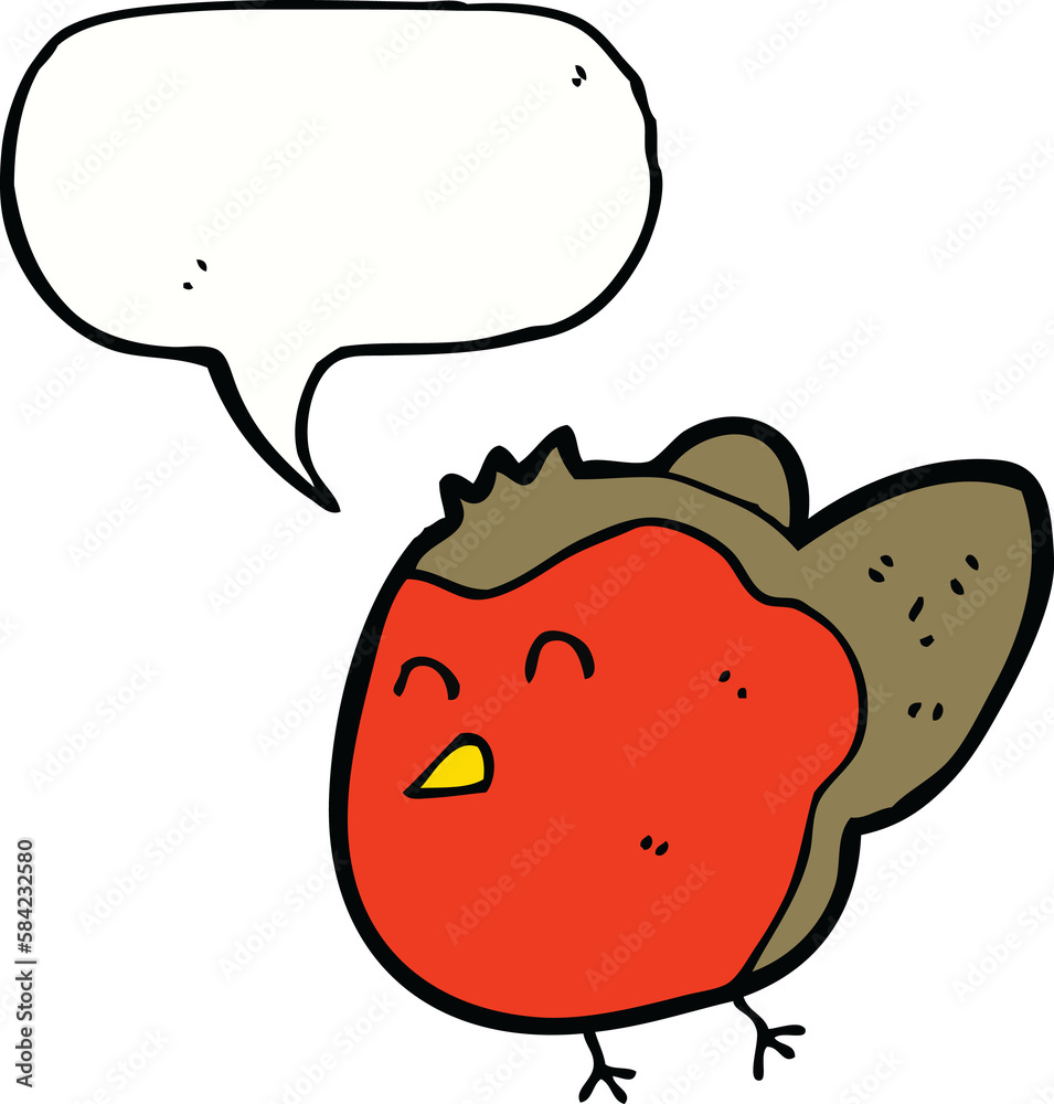 cartoon robin with speech bubble cartoon robin with speech bubble