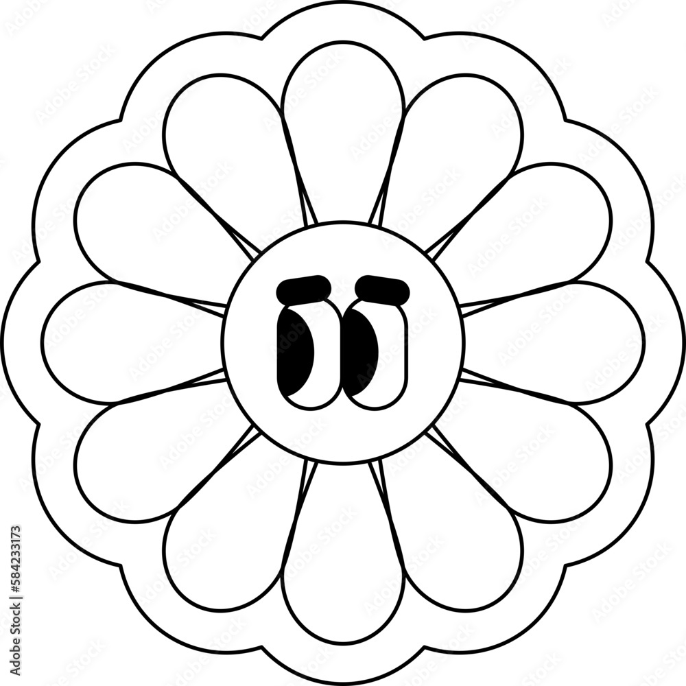 Cute cartoon flower illustration. Cute cartoon flower illustration.