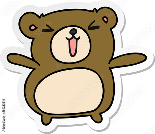 sticker cartoon kawaii cute teddy bear