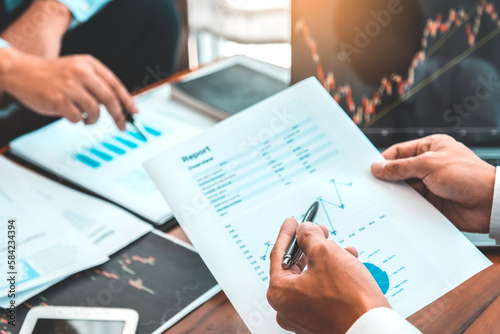 Business Team Investment Entrepreneur Trading discussing and analysis graph stock market trading,stock chart concept