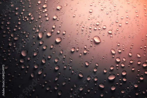 Pale Peach Pink With Drops On Black Gradient Background. Generative AI