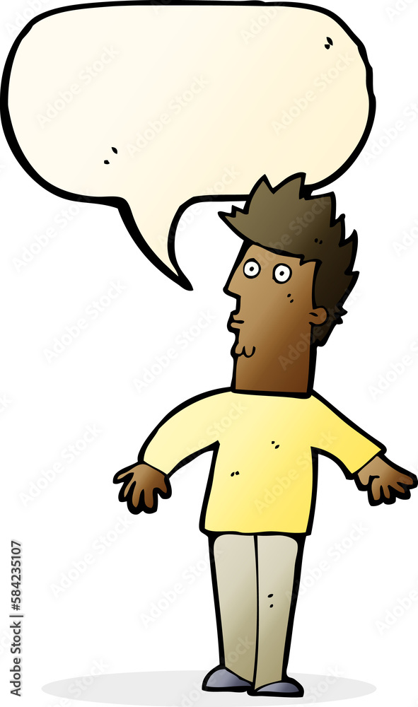 cartoon surprised man with speech bubble cartoon surprised man with speech bubble