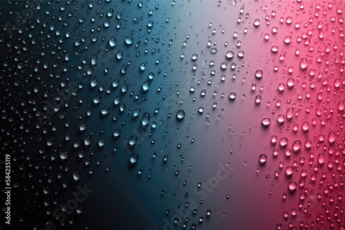 Blue Pink With Drops On Black Gradient Background. Generative AI