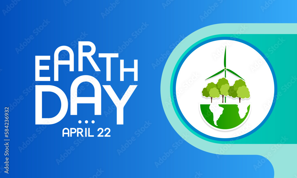 Earth day is observed every year on April 22, to demonstrate support for environmental protection. Vector illustration Earth day is observed every year on April 22, to demonstrate support for environmental protection. Vector illustration