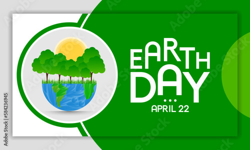Earth day is observed every year on April 22, to demonstrate support for environmental protection. Vector illustration