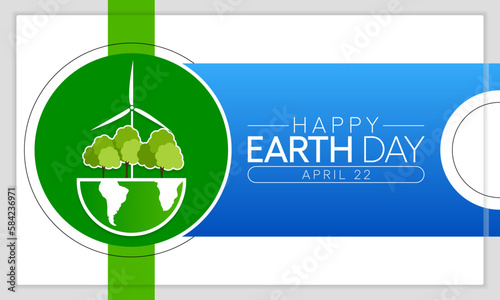 Earth day is observed every year on April 22, to demonstrate support for environmental protection. Vector illustration