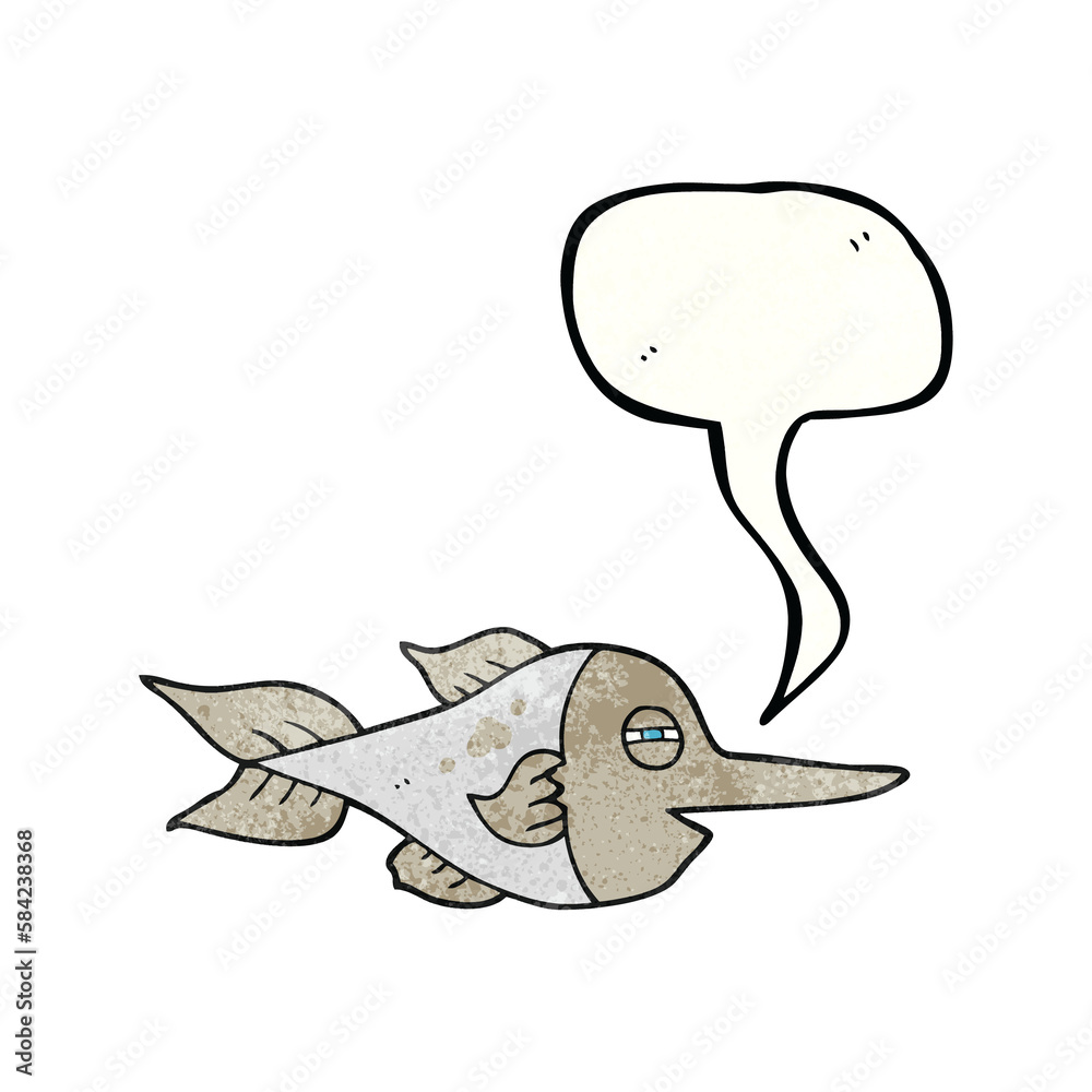 texture speech bubble cartoon swordfish