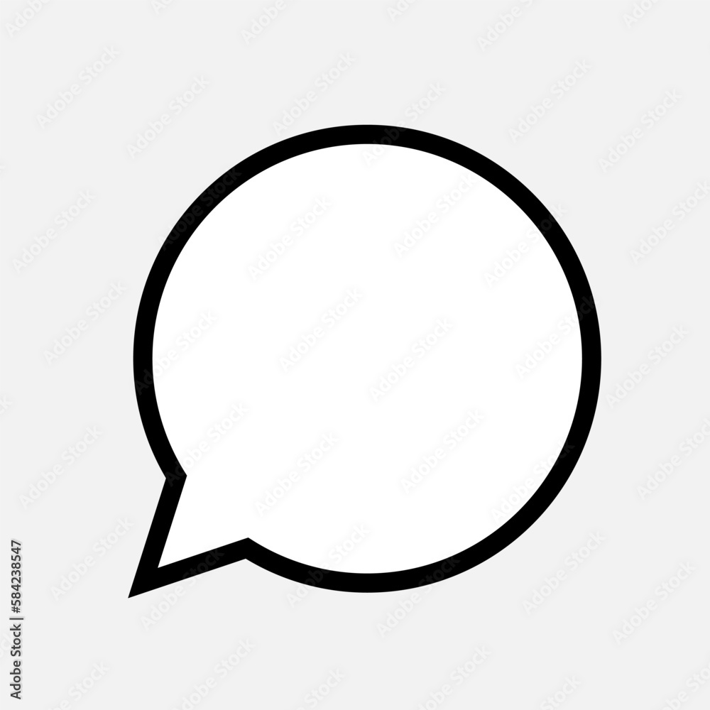Bubble Speech Icon. Talk and Chat Illustration. Applied as Simple Sign, Trendy Symbol for Design Elements, Websites, Presentation and Application - Vector. Bubble Speech Icon. Talk and Chat Illustration. Applied as Simple Sign, Trendy Symbol for Design Elements, Websites, Presentation and Application - Vector.