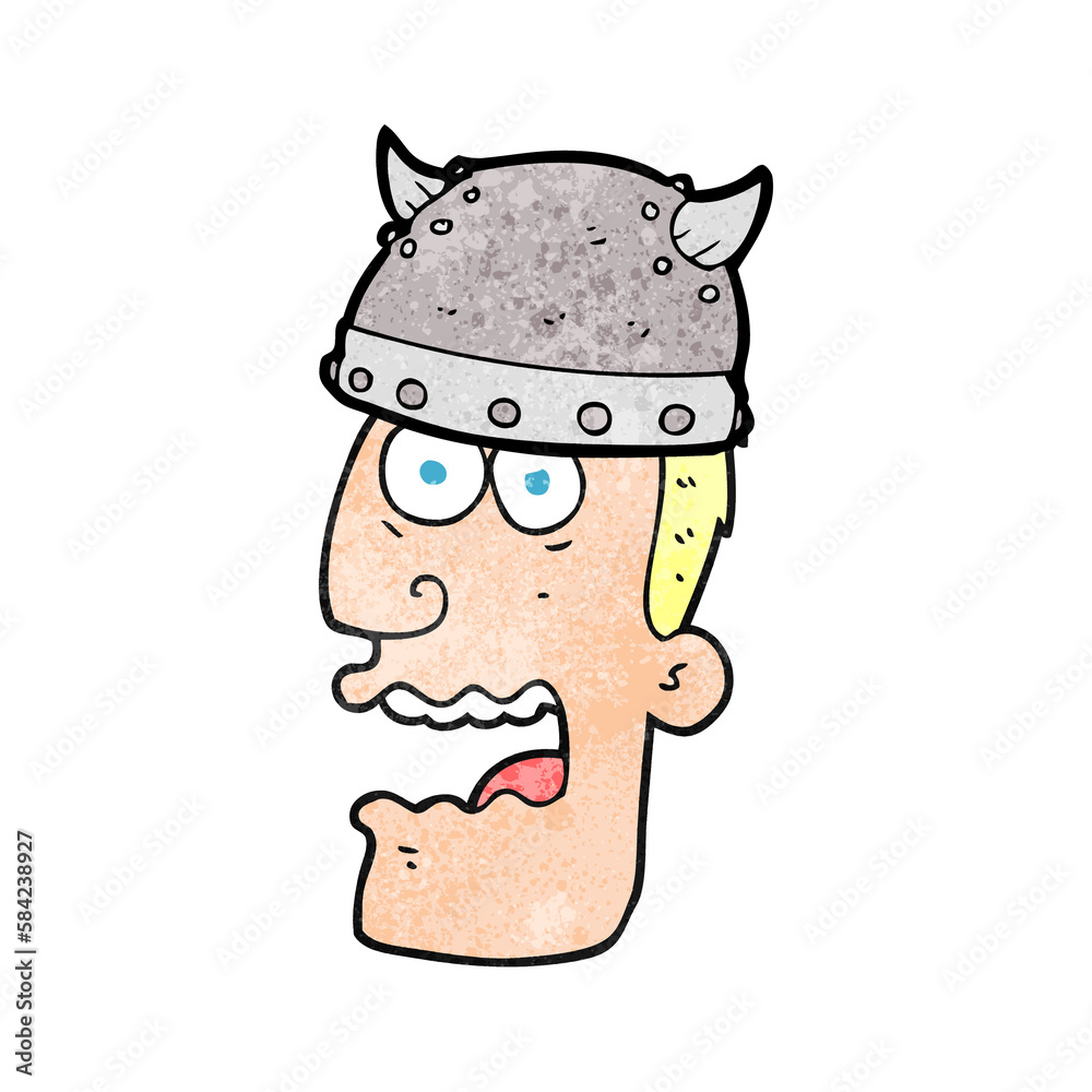 textured cartoon screaming warrior man textured cartoon screaming warrior man