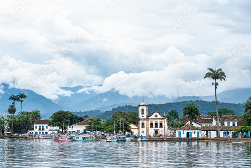 The Jesuit Baroque-Rococo style of the 18th century Church of Santa Rita in Paraty on Brazil's Costa Verde photo