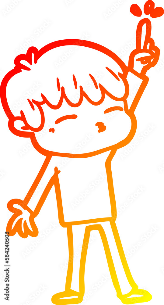 warm gradient line drawing cartoon curious boy warm gradient line drawing cartoon curious boy