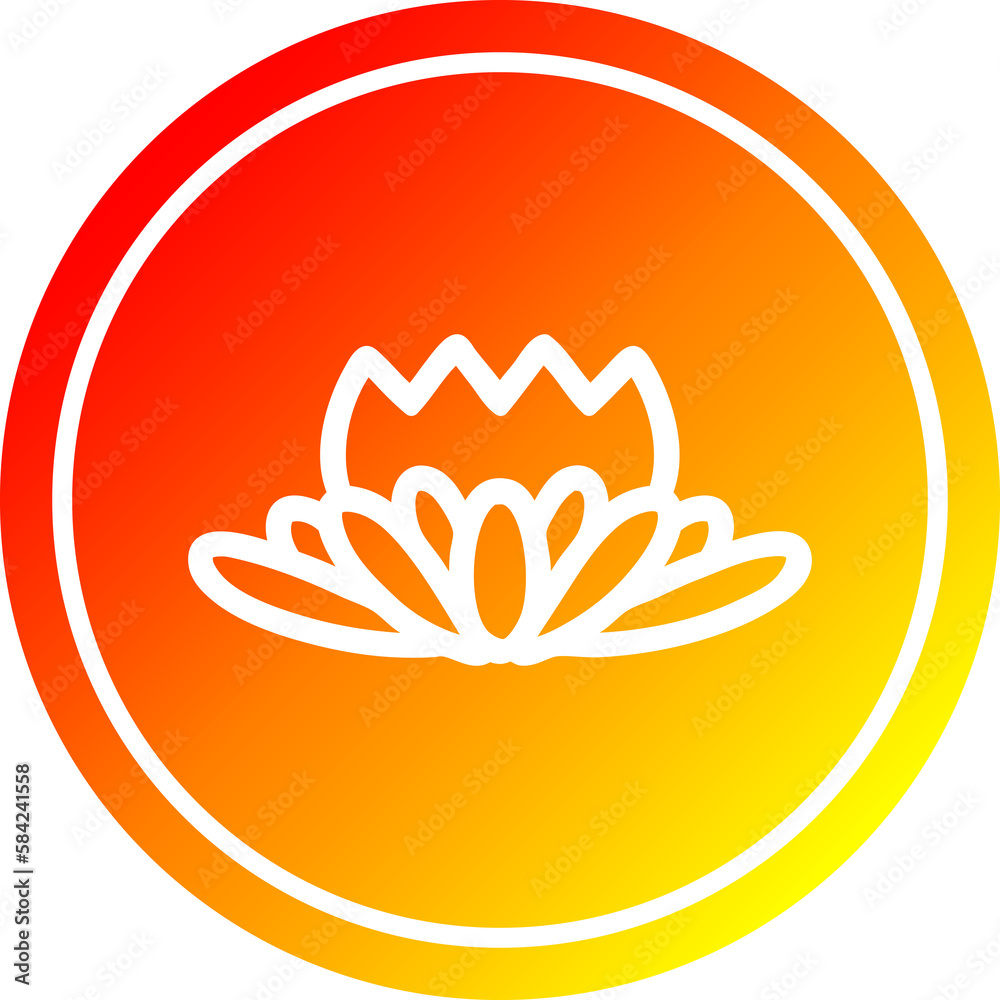 lotus flower circular in hot gradient spectrum lotus flower circular in hot gradient spectrum