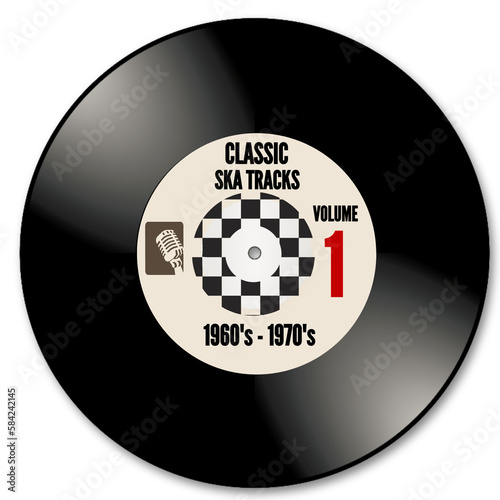 Classic Ska Tracks, Vinyl record illustration,ideal for ska music fans, & vinyl record lovers,bloggers,
youtube playlists etc