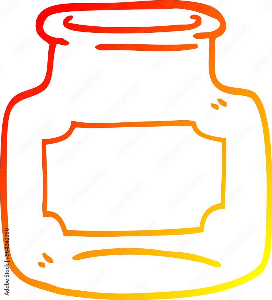 warm gradient line drawing cartoon empty jar warm gradient line drawing cartoon empty jar